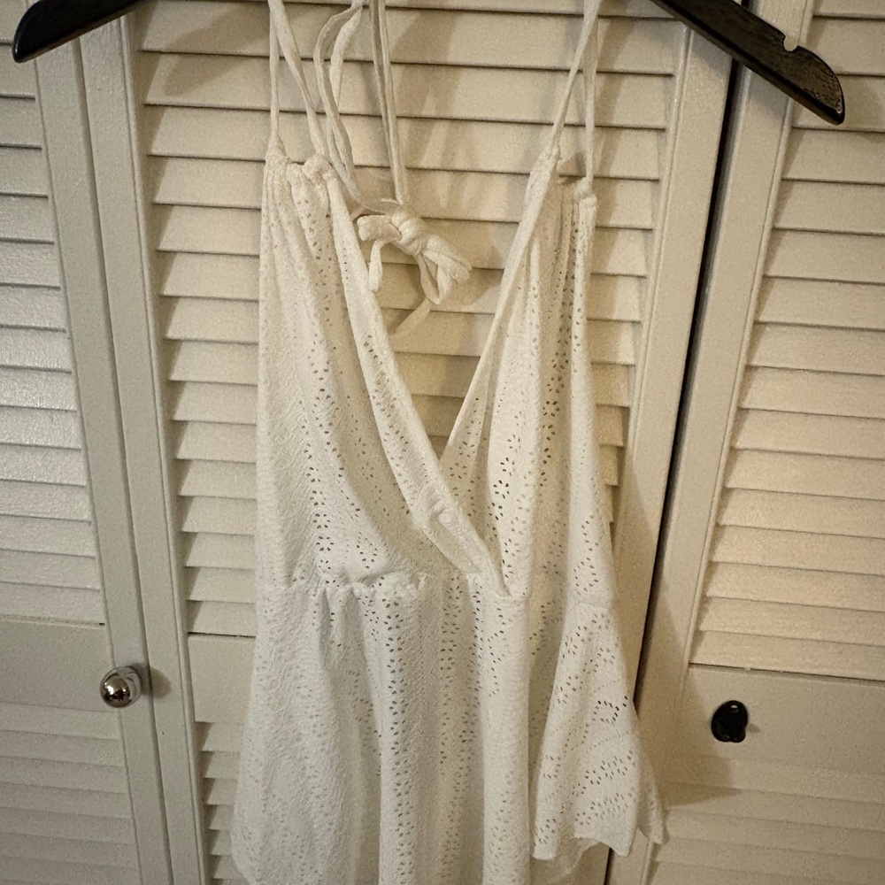 SHEIN White Eyelet Blouse